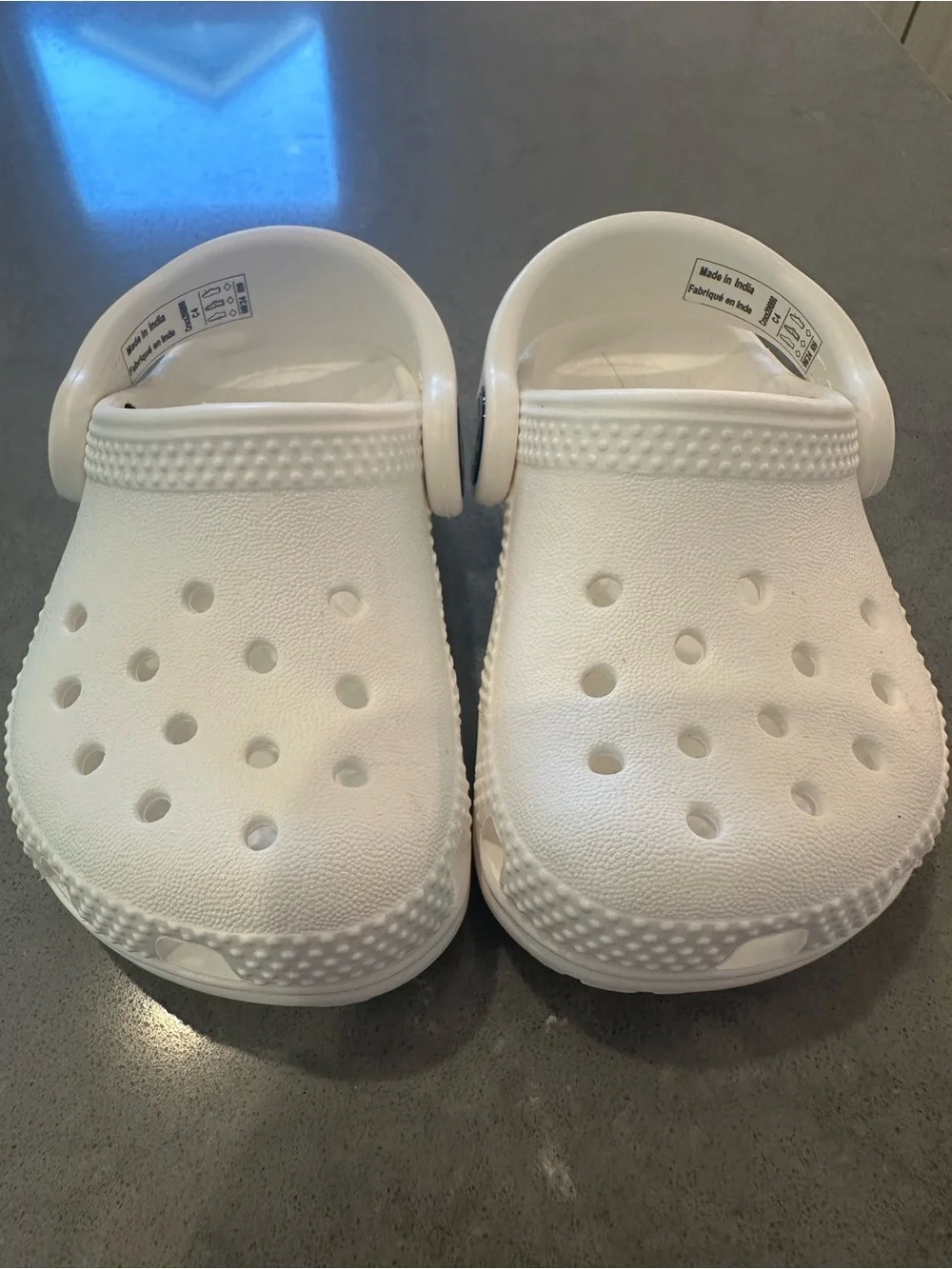 CROCS Kids White Classic Clog Sandals